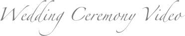 Wedding Ceremony Video